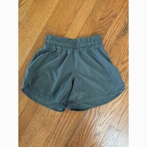 Women Lululemon Track That High-Rise Lined Short 5" Olive Army Green Size 4